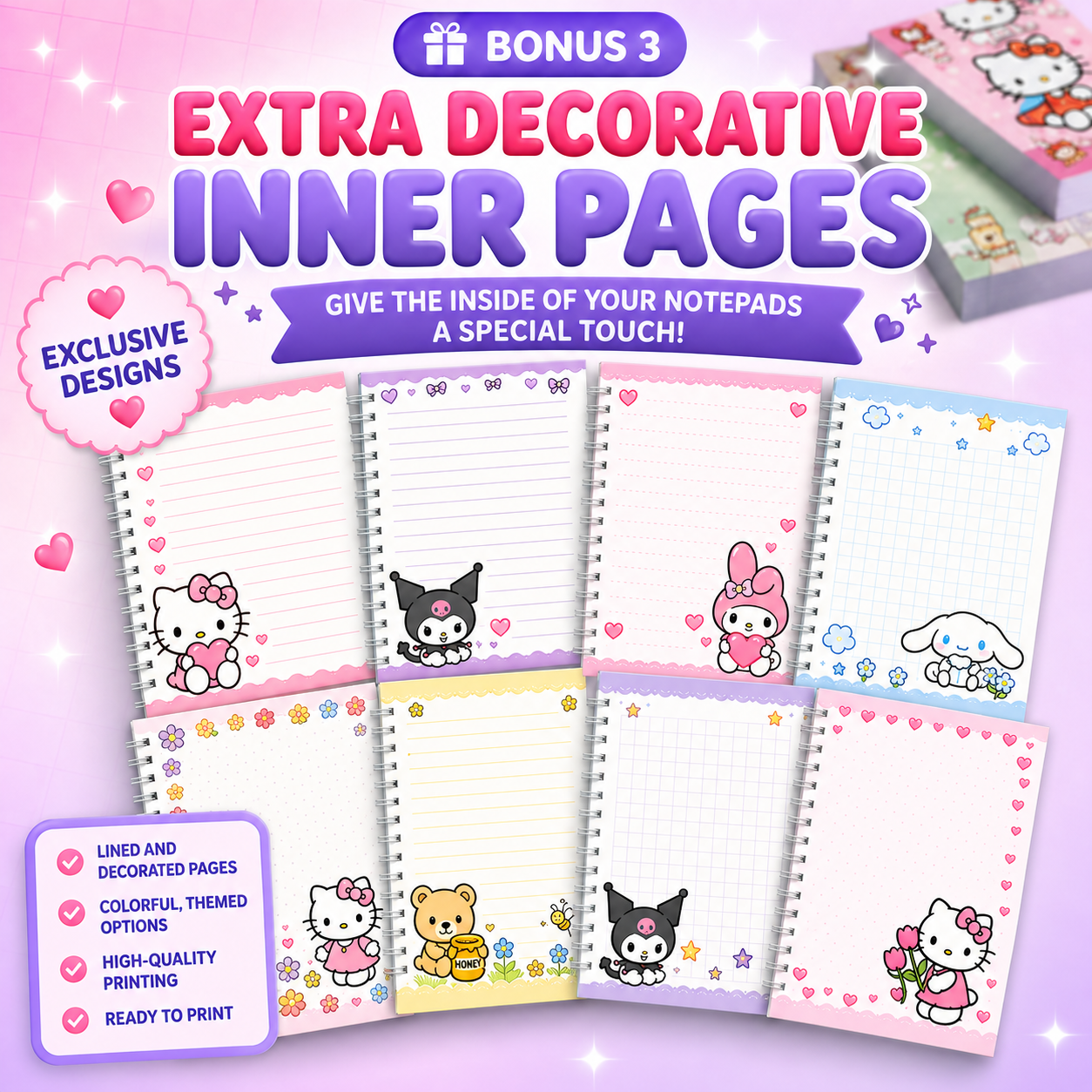 Bonus 3 - Extra Decorated Inner Pages